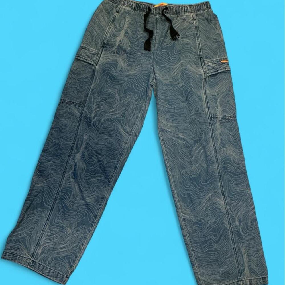 Round two topographic print cargo pants